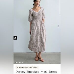 NWOT Bohme Darcey Smocked Maxi Dress
